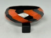 LG343 orange with black overdye faceted resin bangle